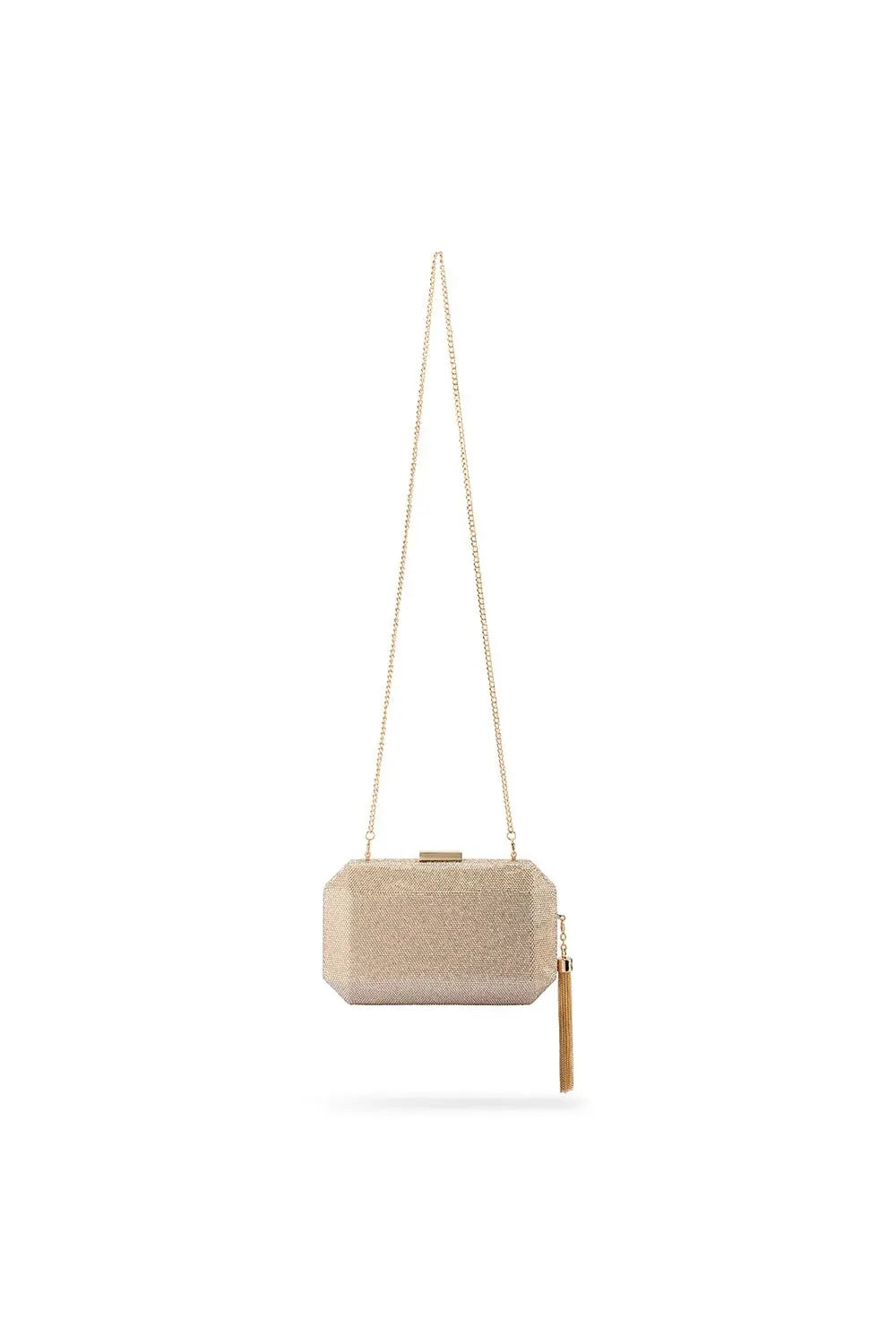 OLGA BERG | GIA Crystal Clutch - Champagne