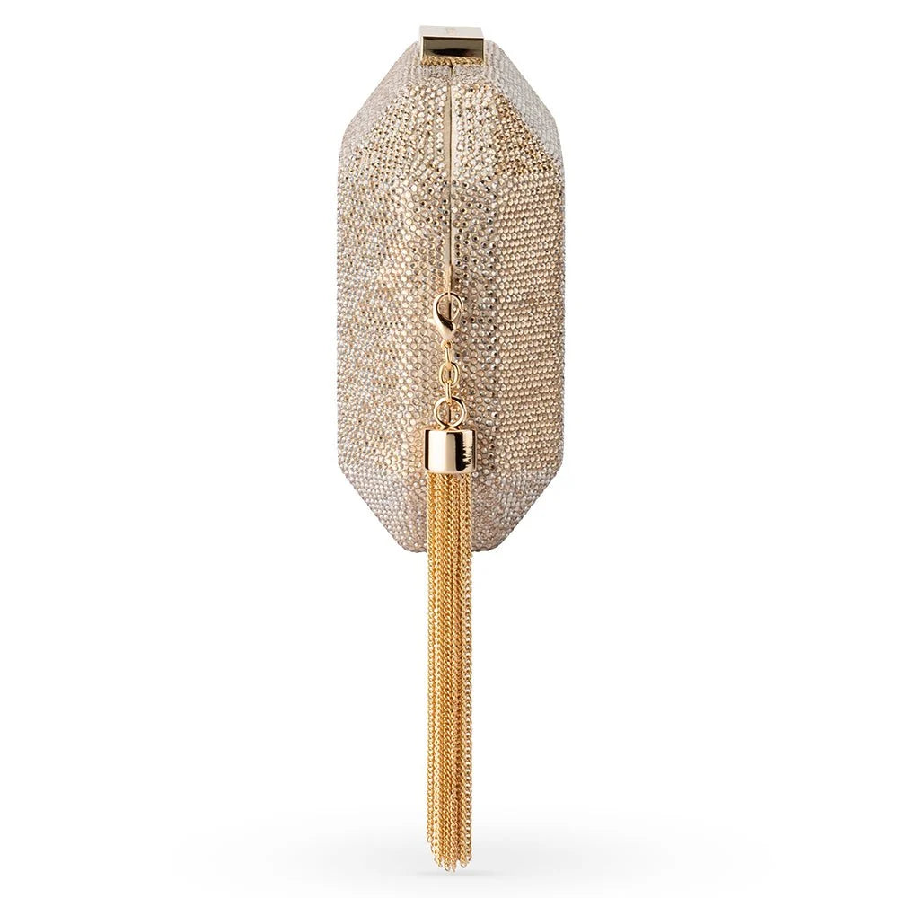 OLGA BERG | GIA Crystal Clutch - Champagne