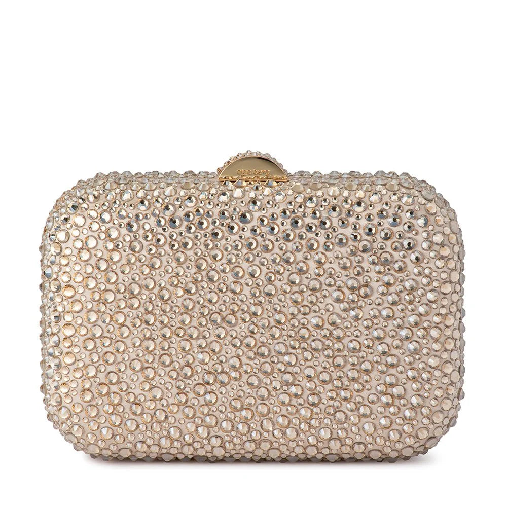 OLGA BERG | CASEY HOT FIX CLUTCH - CHAMPAGNE