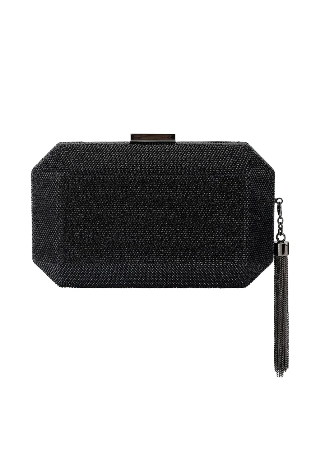 OLGA BERG | GIA Crystal Clutch - Black
