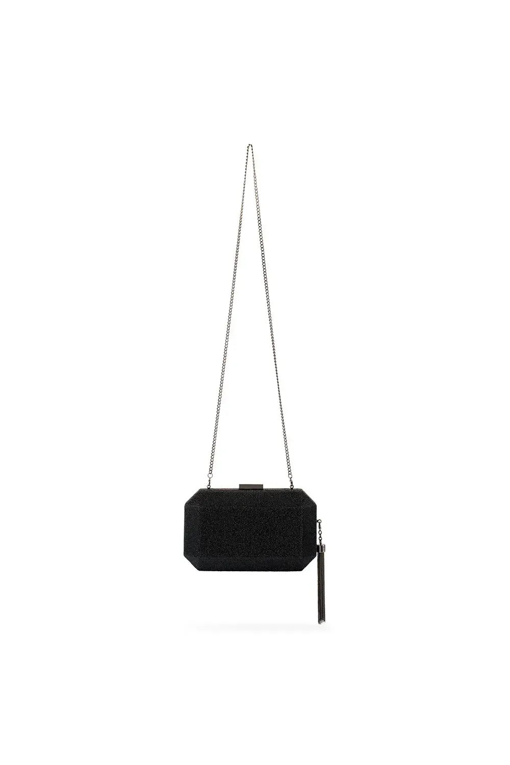OLGA BERG | GIA Crystal Clutch - Black