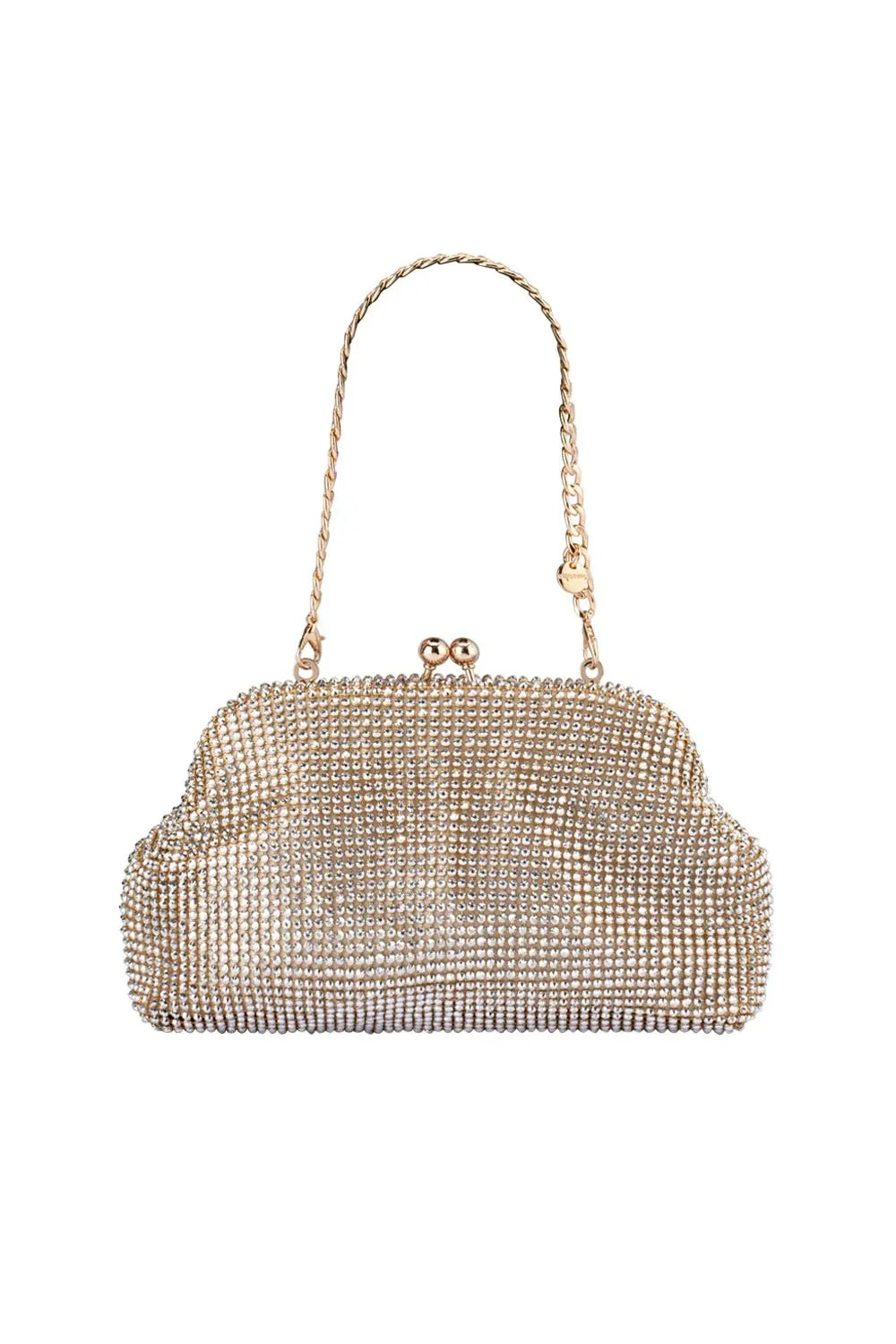 OLGA BERG | ELA CRYSTAL MESH - Champagne