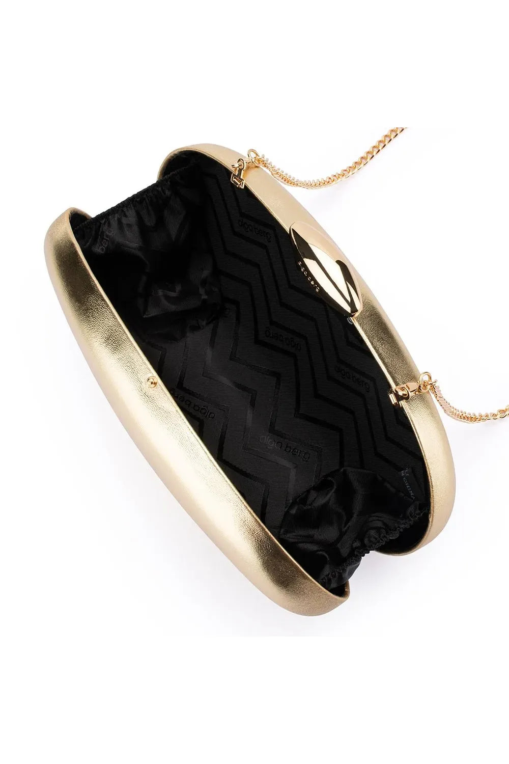 OLGA BERG | YUZU Oval Clutch - Gold