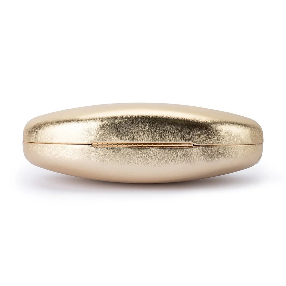 OLGA BERG | YUZU Oval Clutch - Gold