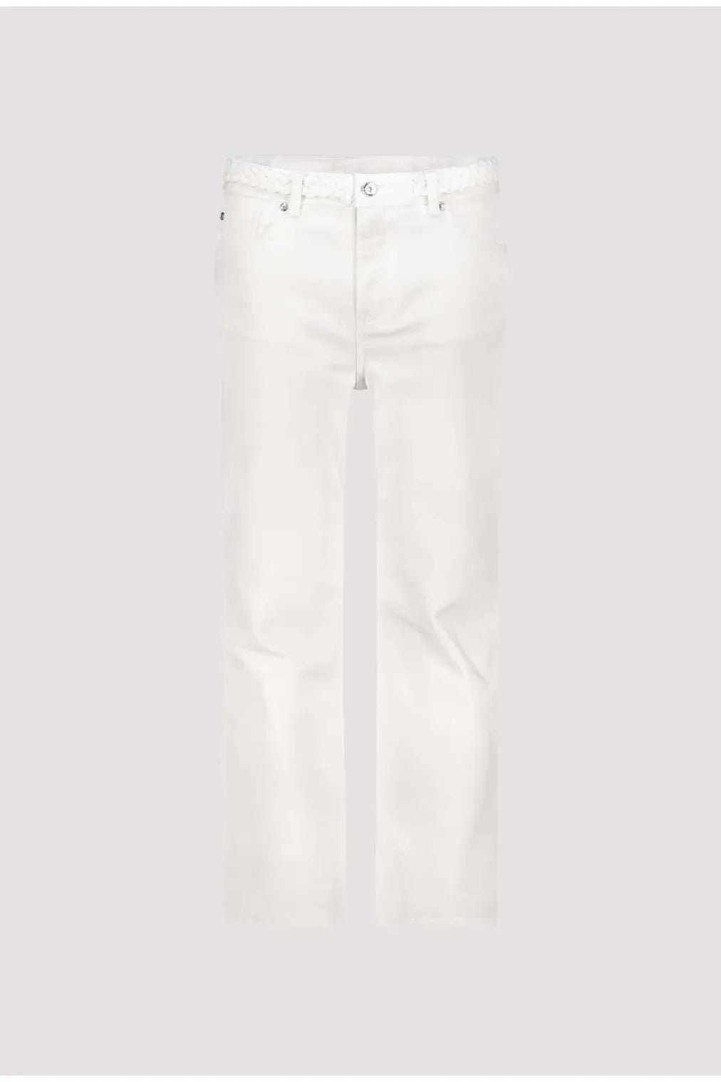 MONARI | BRAIDED WAISTBAND JEAN - White