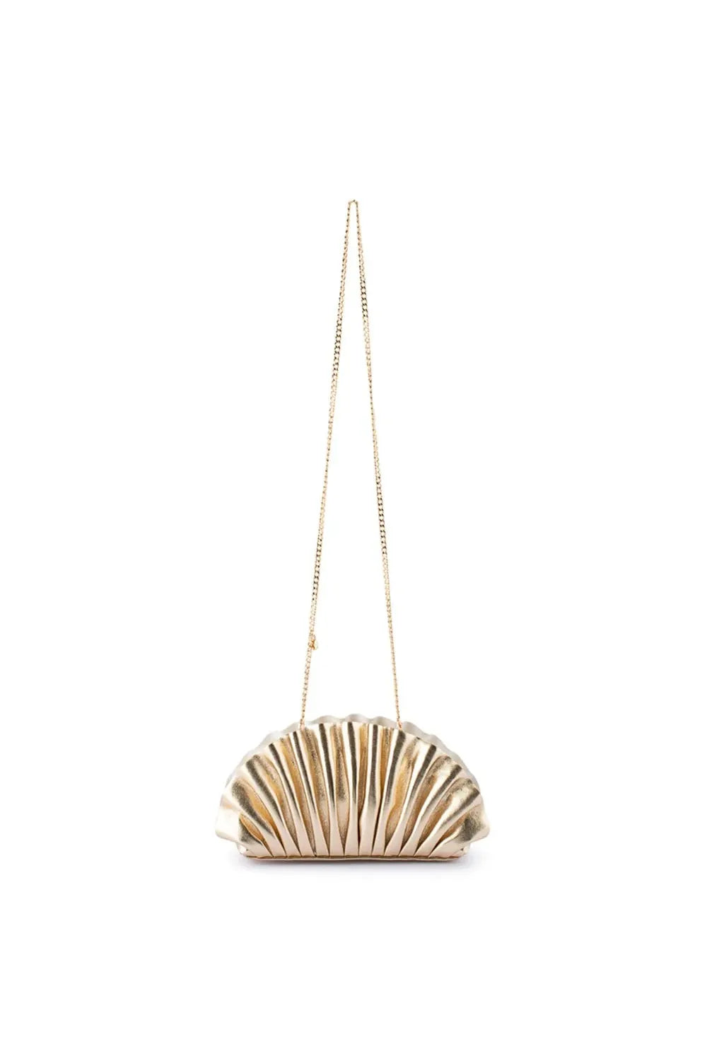 OLGA BERG | HOLLIE - Pleated Clutch Gold