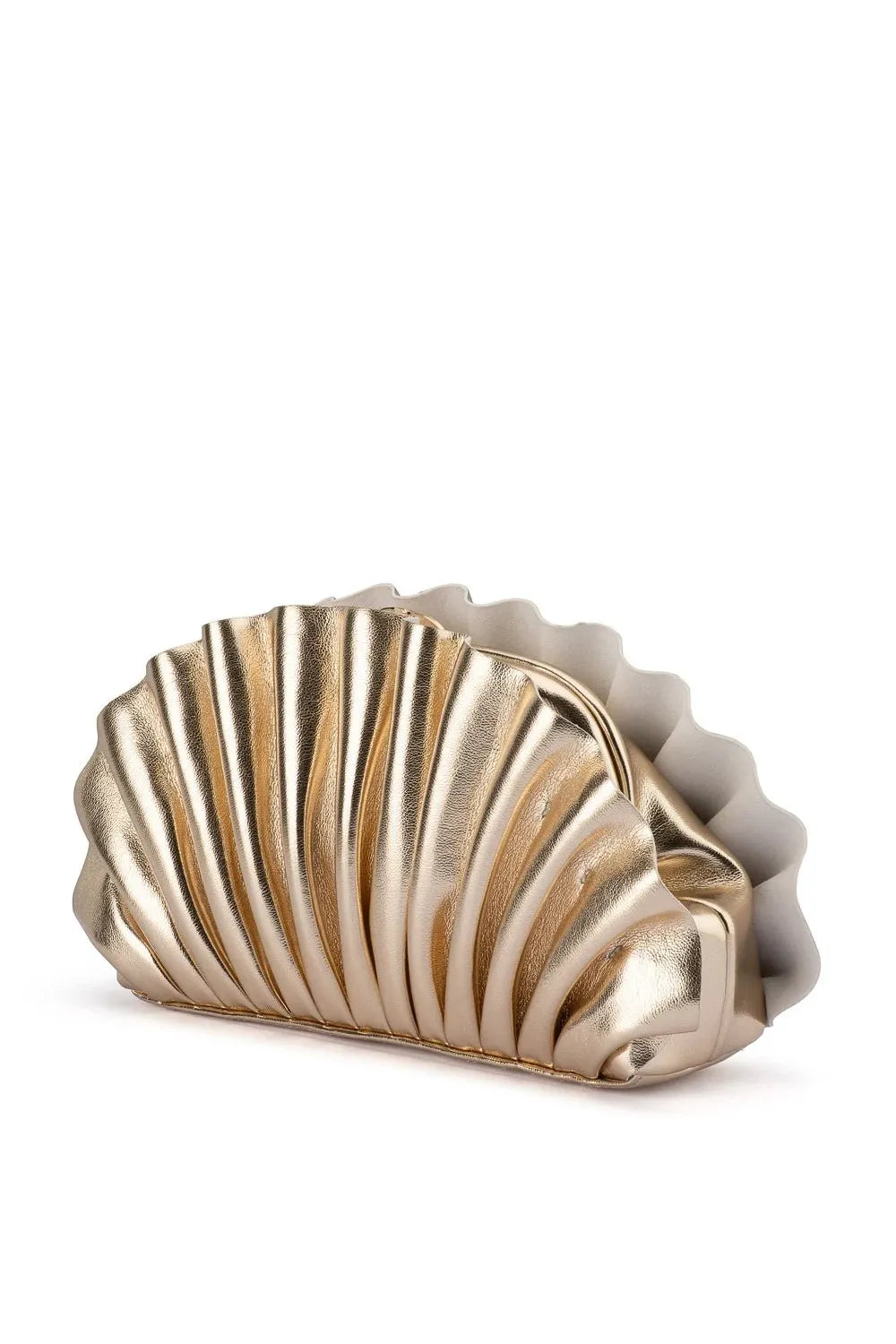OLGA BERG | HOLLIE - Pleated Clutch Gold