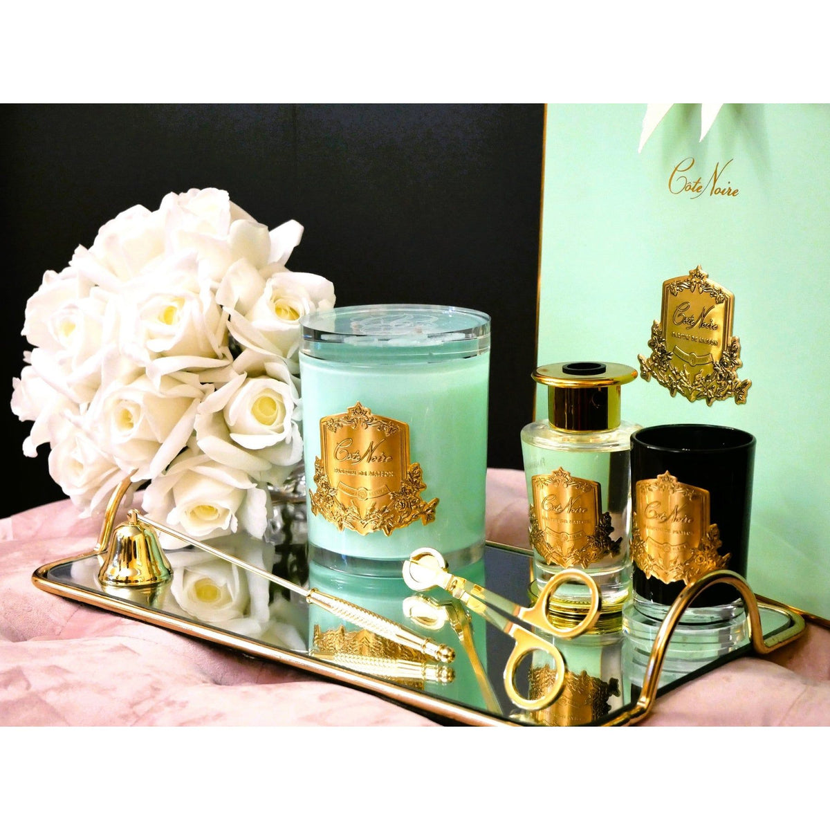 COTE NOIRE | PERSIAN LIME - JADE VESSEL - GOLD BADGE