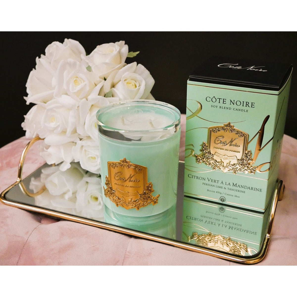 COTE NOIRE | PERSIAN LIME - JADE VESSEL - GOLD BADGE