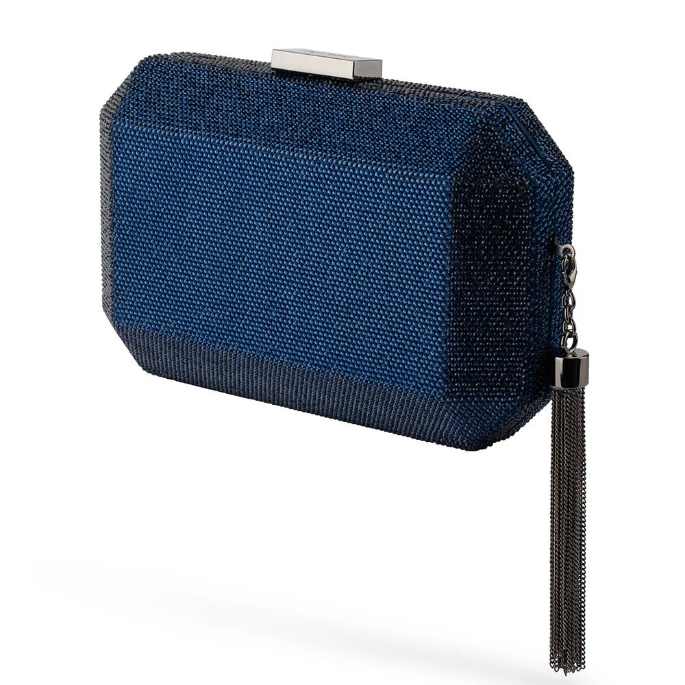 OLGA BERG | GIA Crystal Clutch - Navy