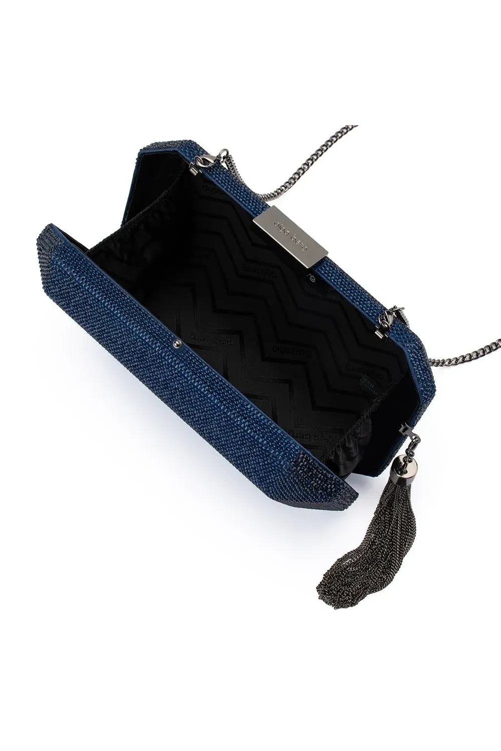 OLGA BERG | GIA Crystal Clutch - Navy