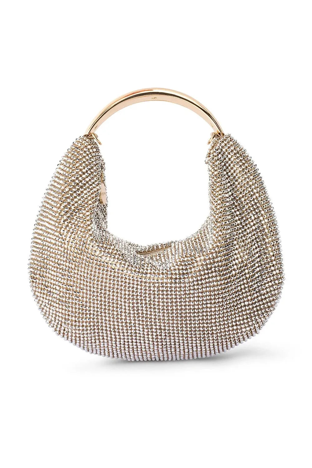 OLGA BERG | PIXIE Crystal Mesh Bag - Champagne