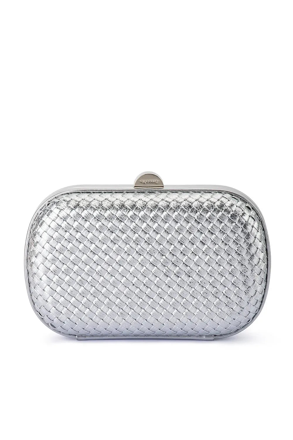 OLGA BERG | ELLA Woven Clutch - Silver