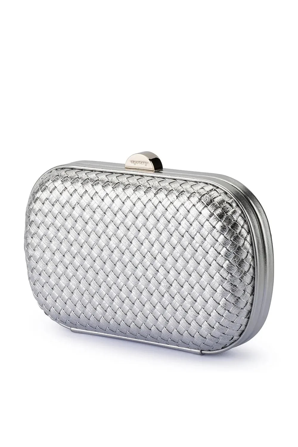 OLGA BERG | ELLA Woven Clutch - Silver
