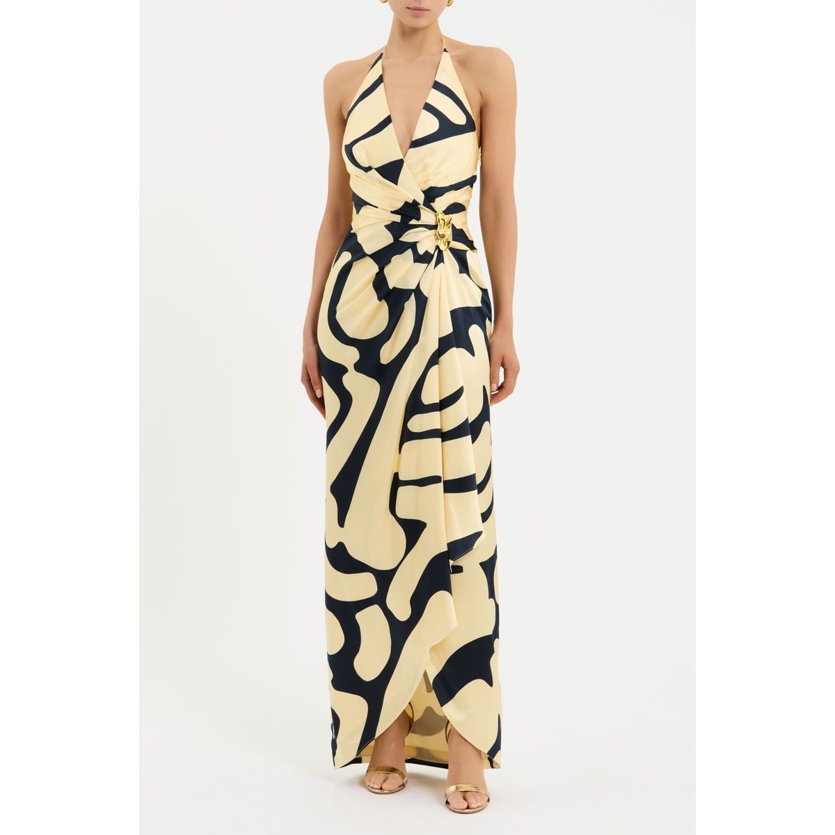 REBECCA VALLANCE | DUNE V-NECK MAXI DRESS