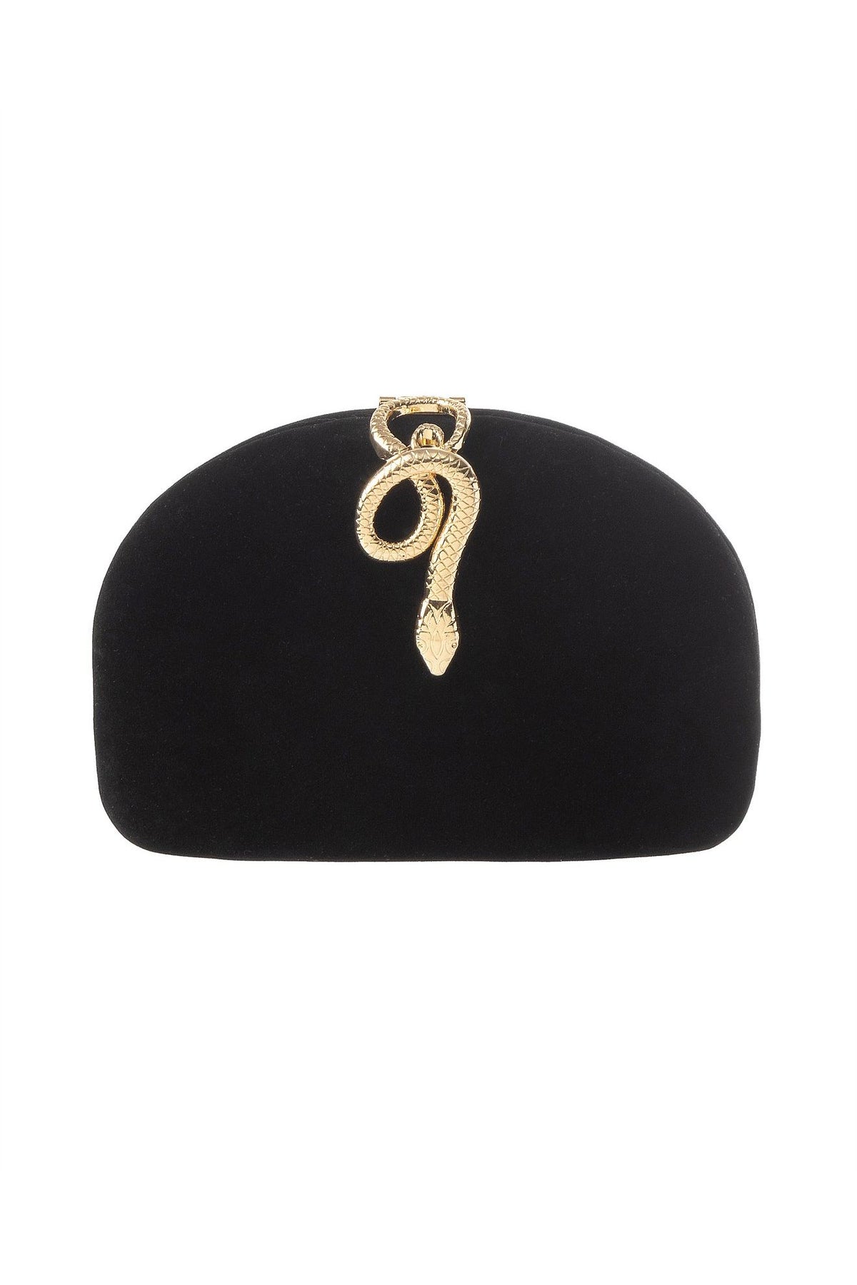 GREGORY LADNER | VELVET CLUTCH WITH SNAKE CLASP