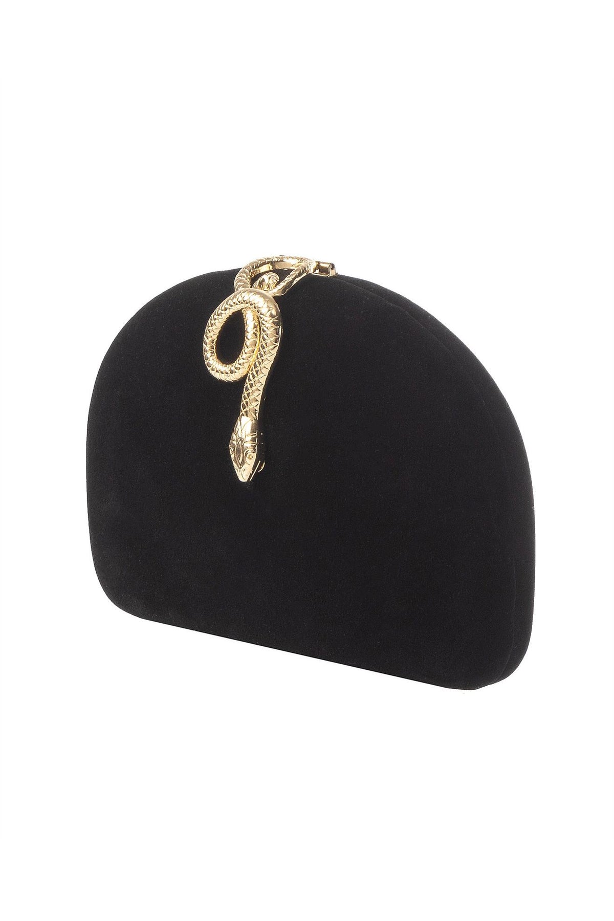 GREGORY LADNER | VELVET CLUTCH WITH SNAKE CLASP