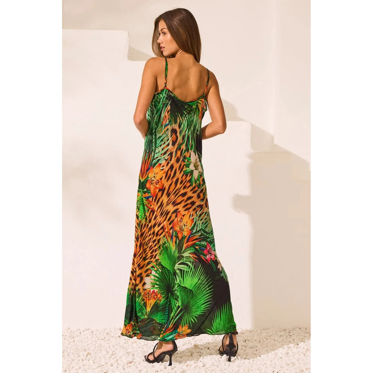 CZARINA | Tropical Temptation V Neck Slip Dress