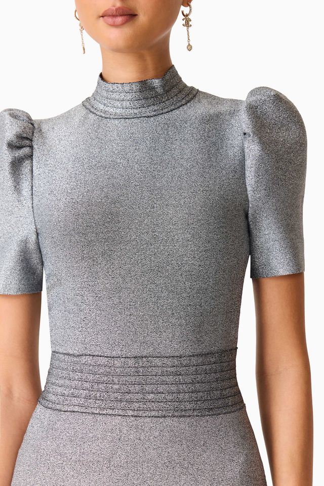 ELLIATT | LORNA PUFF SLEEVE MIDI DRESS