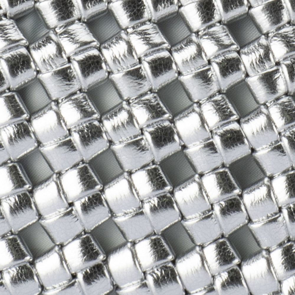 OLGA BERG | EVERLY HAND WOVEN CLUTCH - SILVER