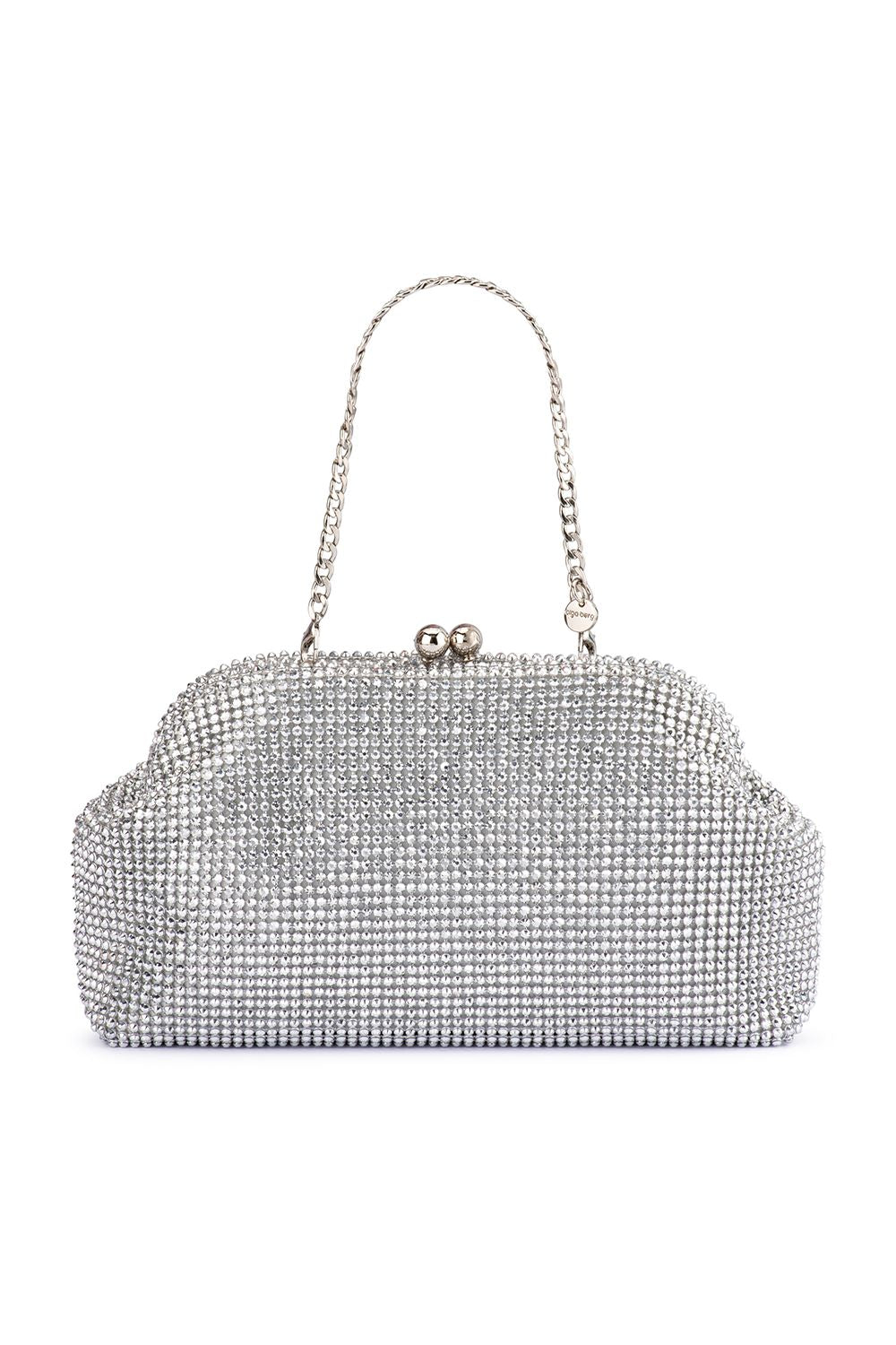 OLGA BERG | ELA CRYSTAL MESH - Silver