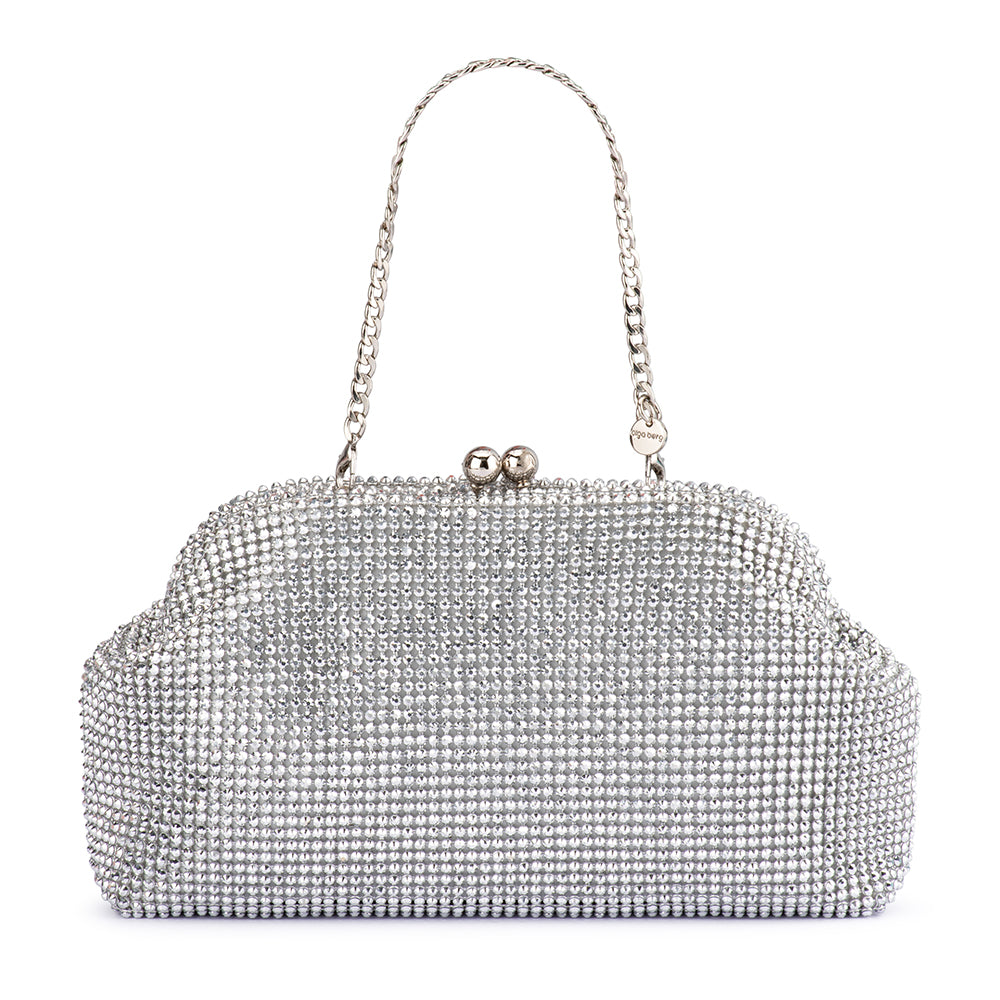 OLGA BERG | ELA CRYSTAL MESH - SILVER