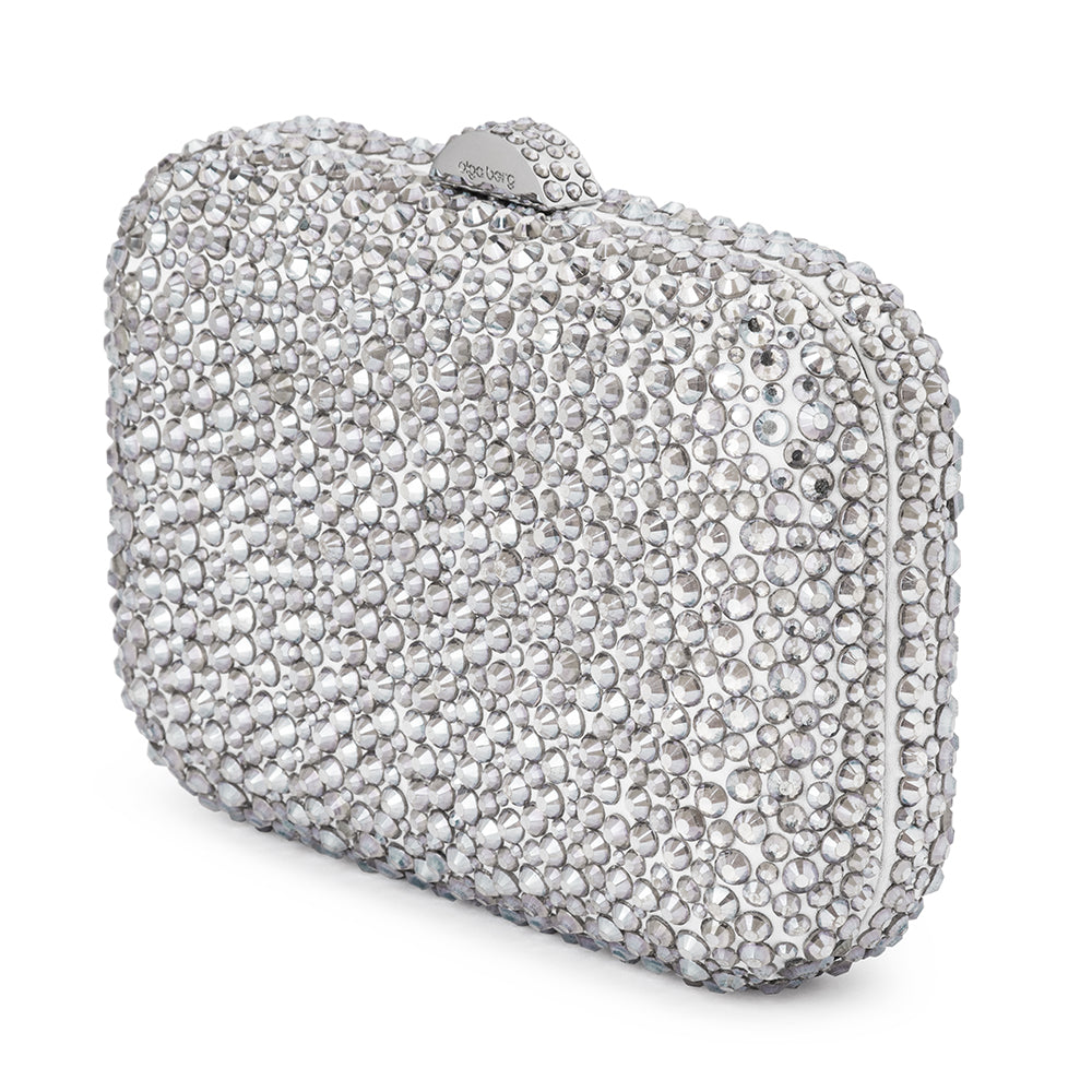 OLGA BERG | CASEY HOT FIX CLUTCH - SILVER