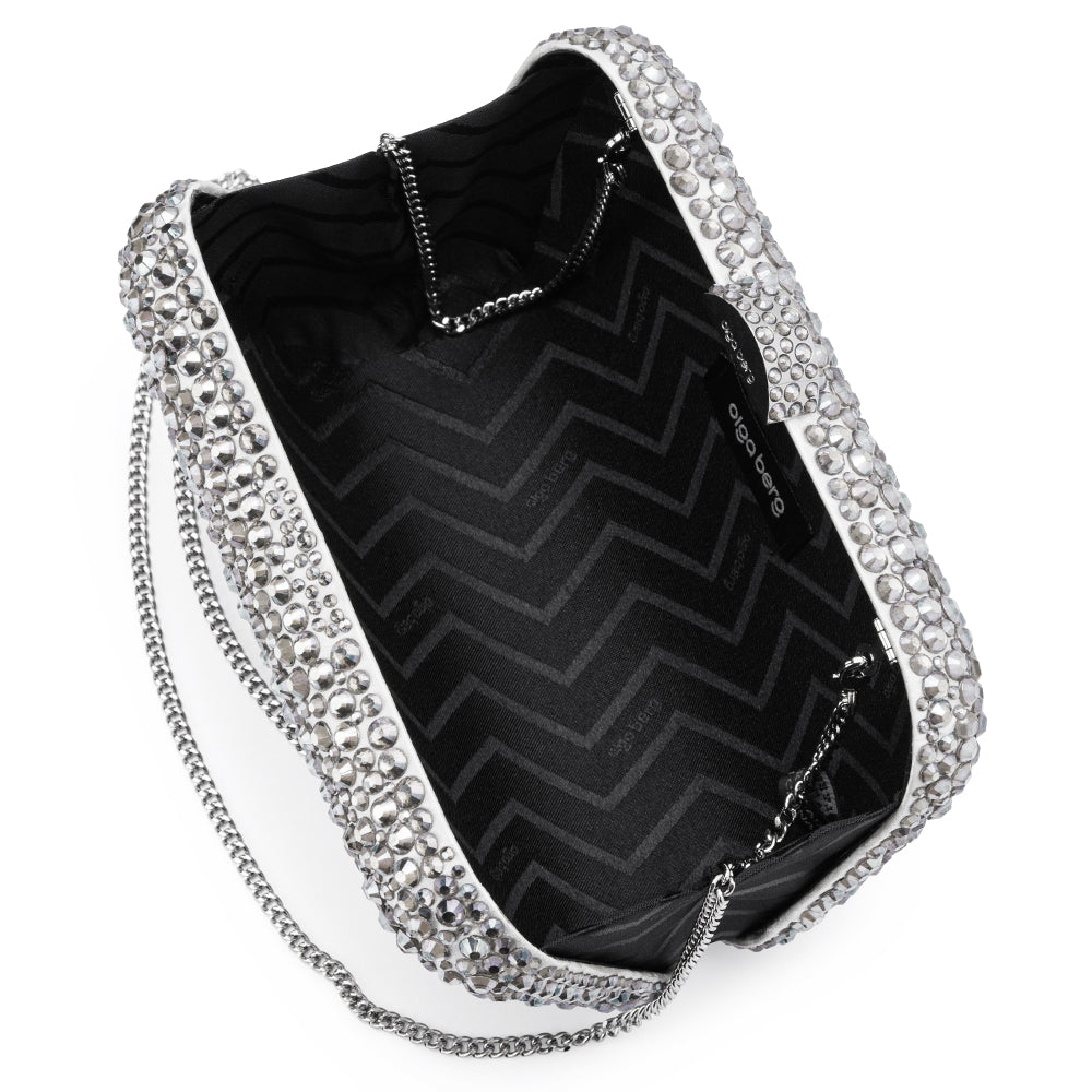 OLGA BERG | CASEY HOT FIX CLUTCH - SILVER