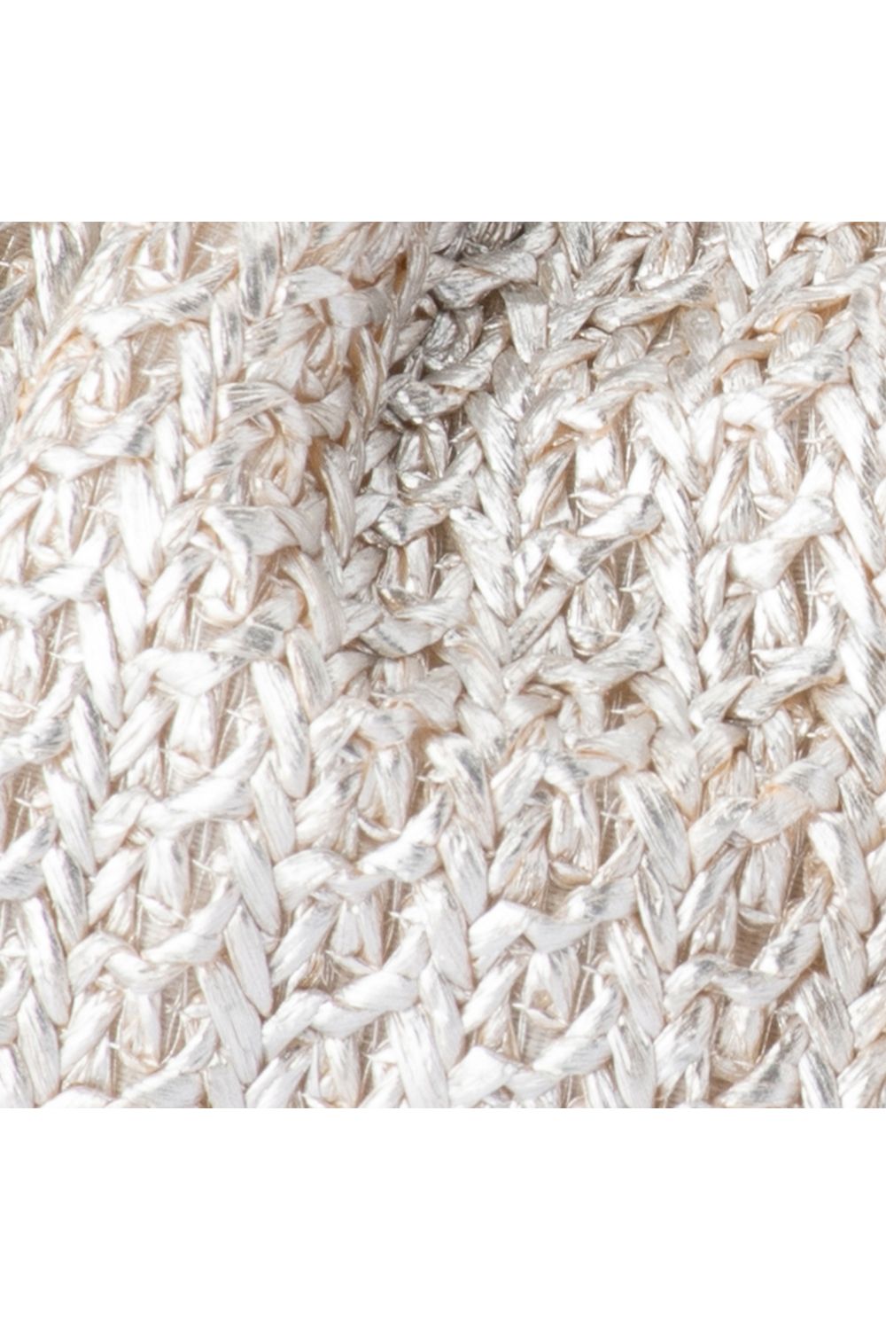 OLGA BERG | STEVIE PLEATED WOVEN CLUTCH - Silver