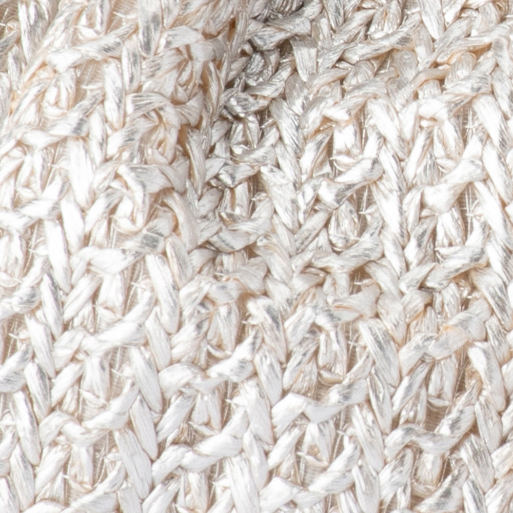 OLGA BERG | STEVIE PLEATED WOVEN CLUTCH - SILVER