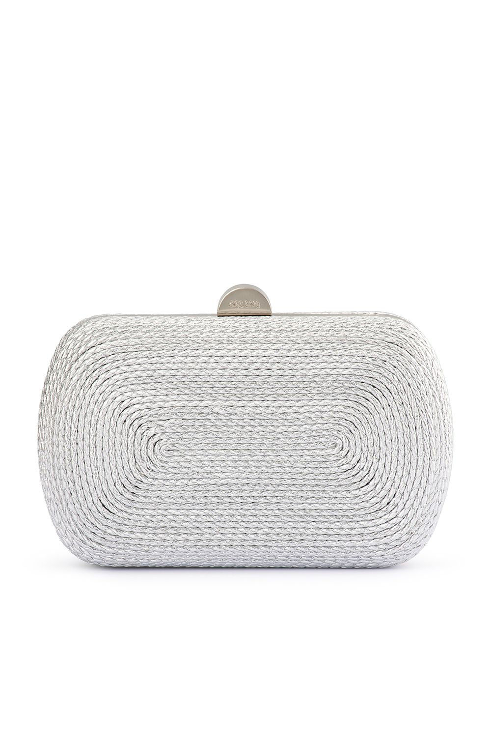 OLGA BERG | MARTINA COILED ROPE CLUTCH - Silver