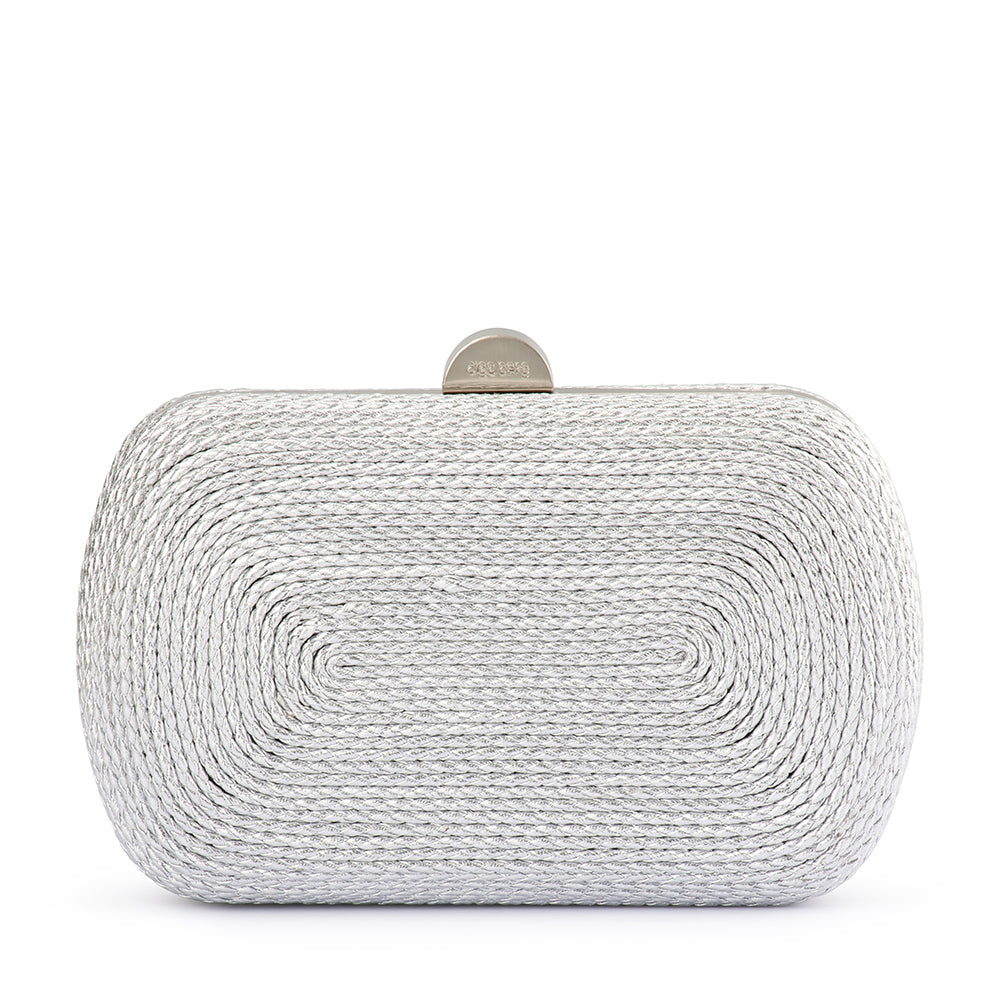 OLGA BERG | MARTINA COILED ROPE CLUTCH - SILVER