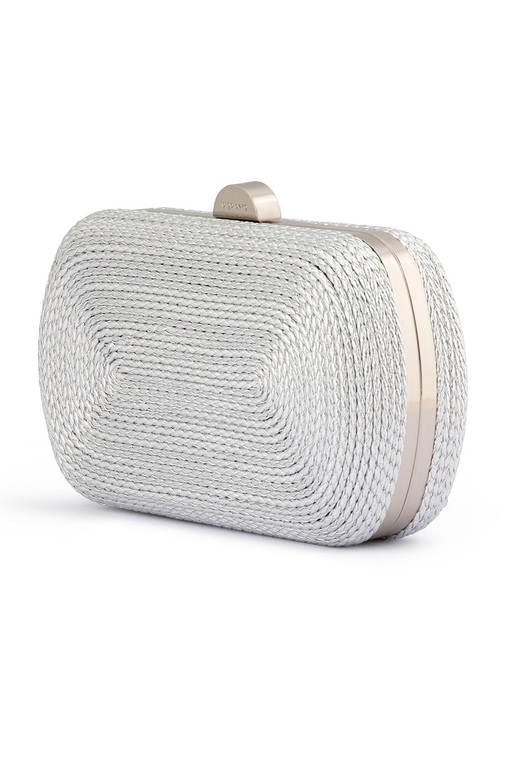 OLGA BERG | MARTINA COILED ROPE CLUTCH - Silver