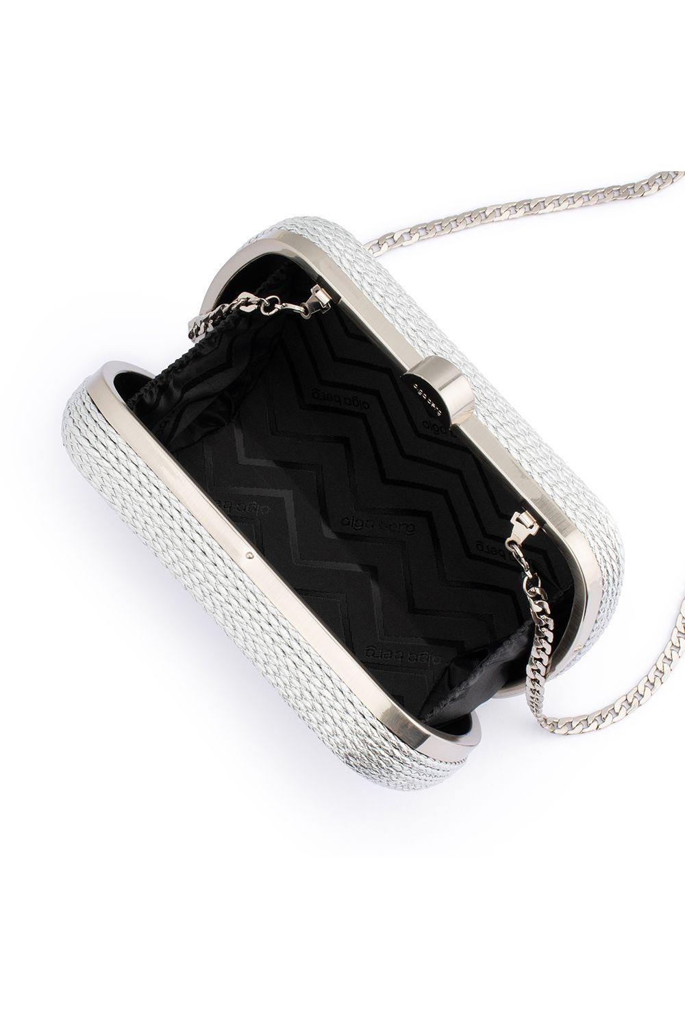 OLGA BERG | MARTINA COILED ROPE CLUTCH - Silver