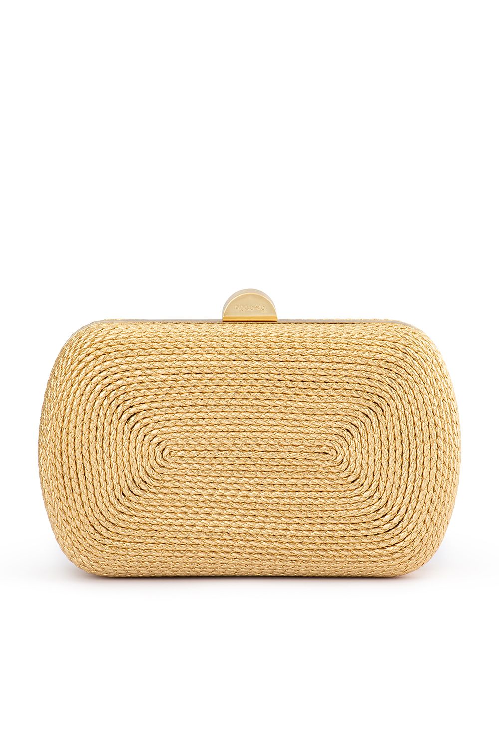 OLGA BERG | MARTINA COILED ROPE CLUTCH - Gold