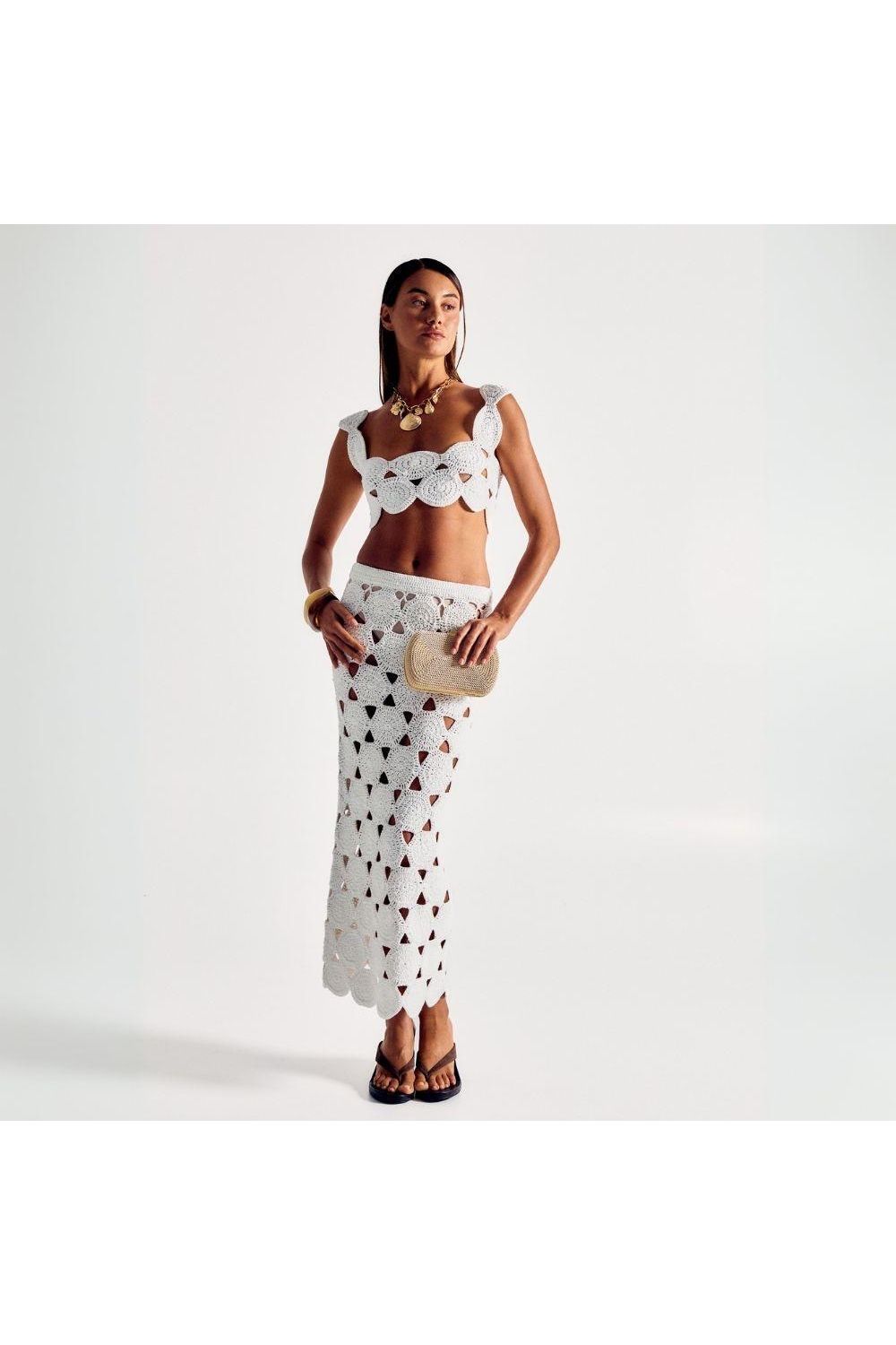 OLGA BERG | MARTINA COILED ROPE CLUTCH - Gold