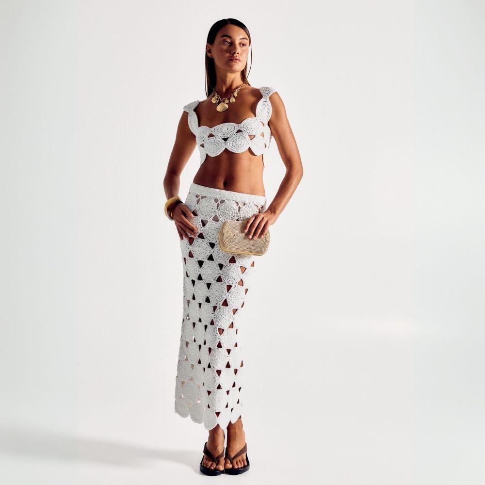 OLGA BERG | MARTINA COILED ROPE CLUTCH - GOLD