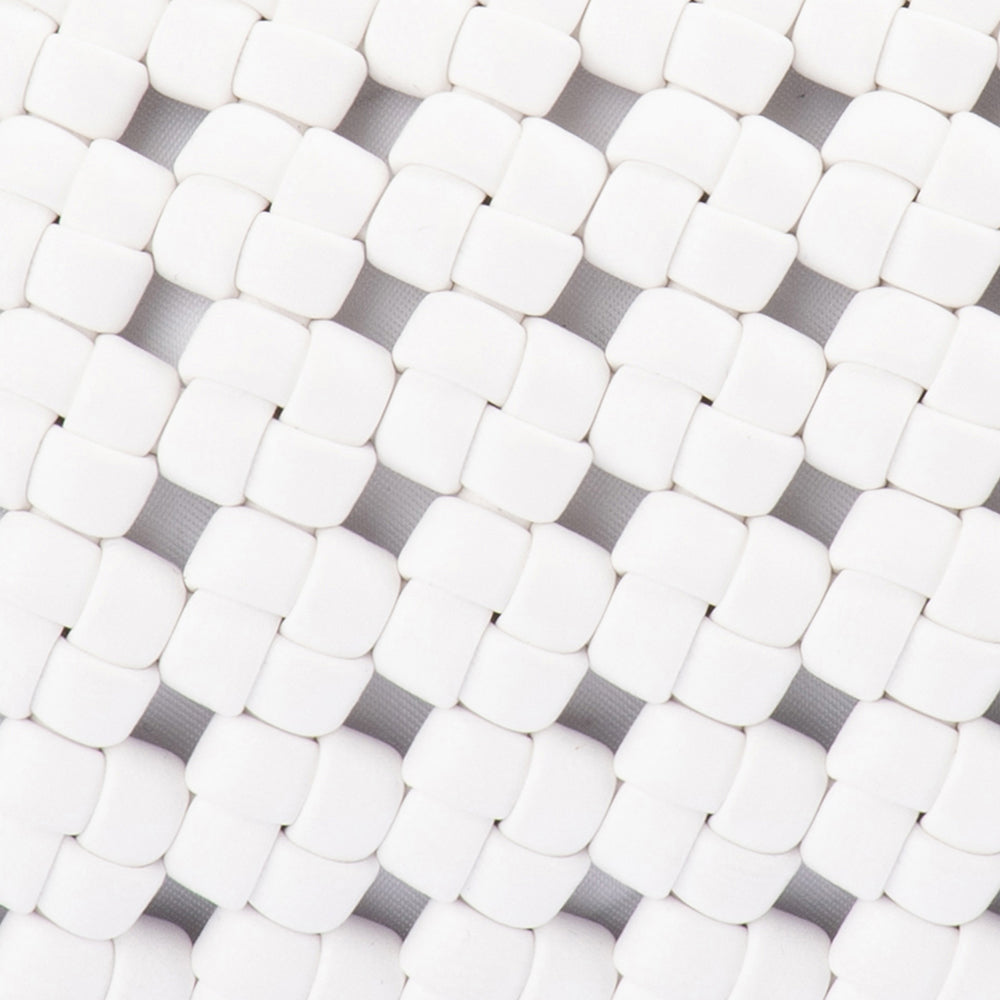 OLGA BERG | EVERLY HAND WOVEN CLUTCH - WHITE