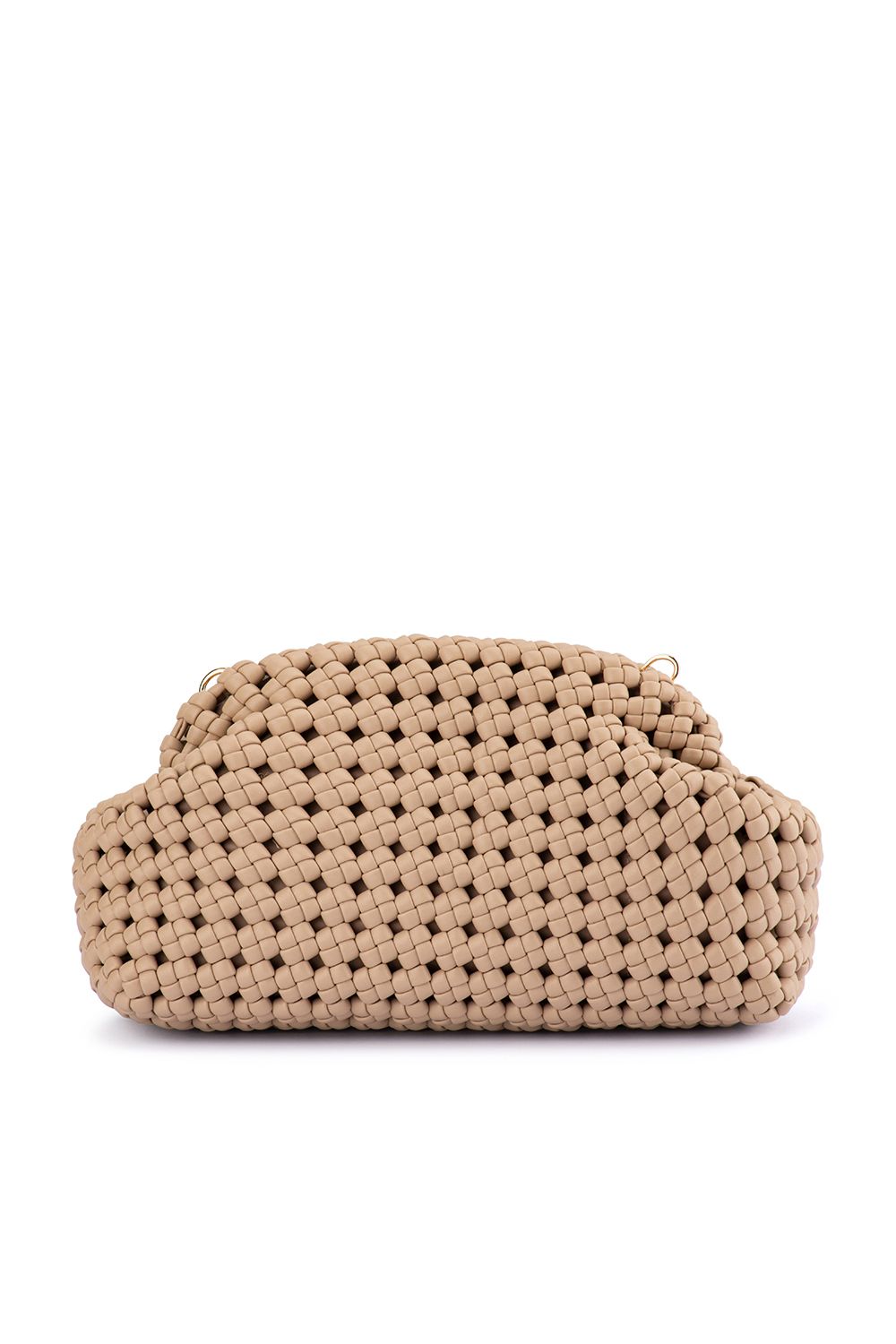 OLGA BERG | EVERLY HAND WOVEN CLUTCH - Natural
