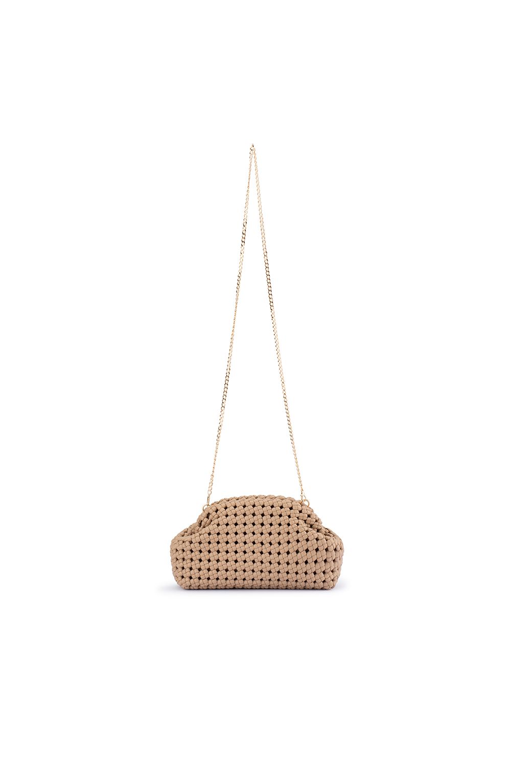 OLGA BERG | EVERLY HAND WOVEN CLUTCH - Natural