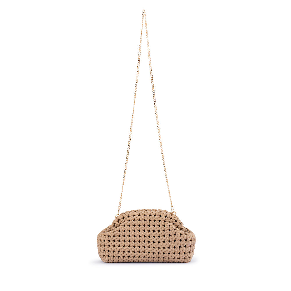 OLGA BERG | EVERLY HAND WOVEN CLUTCH - NATURAL