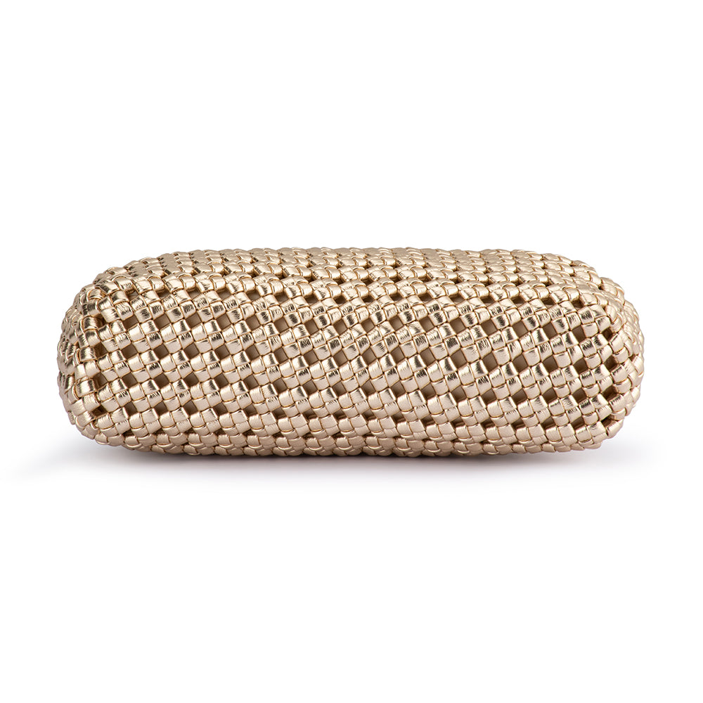 OLGA BERG | EVERLY HAND WOVEN CLUTCH - GOLD