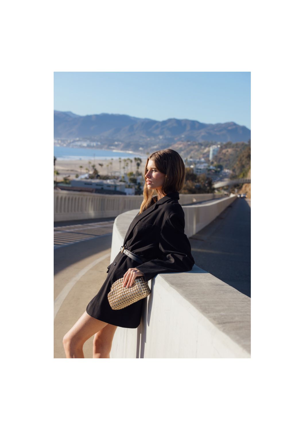 OLGA BERG | EVERLY HAND WOVEN CLUTCH - Gold