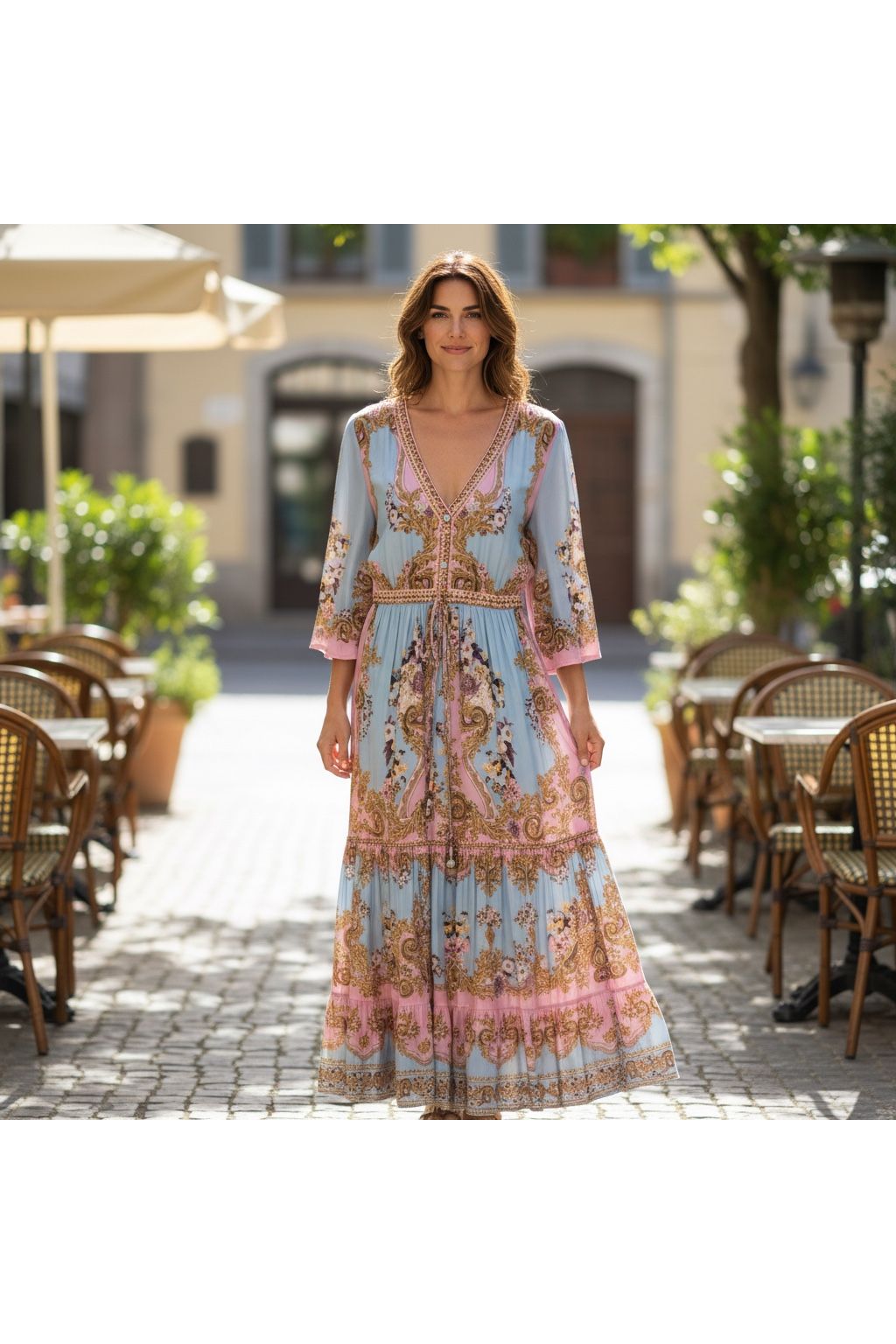 CZARINA | DUSK TILL DAWN DRAWSTRING MAXI DRESS
