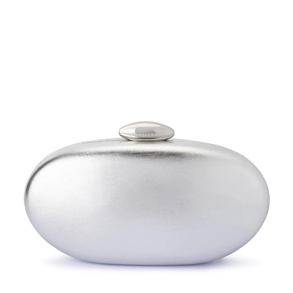 OLGA BERG | YUZU Oval Clutch - Silver