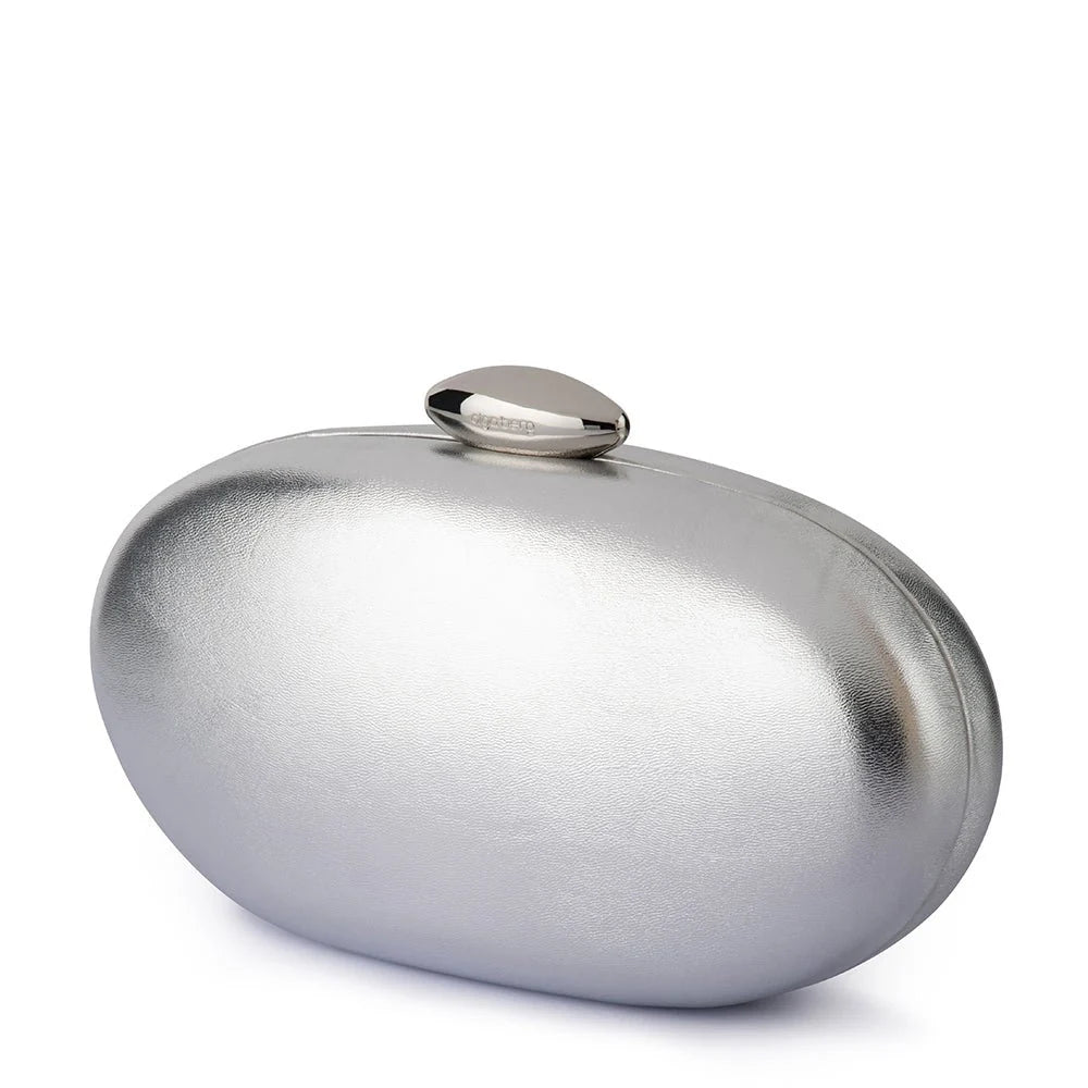 OLGA BERG | YUZU Oval Clutch - Silver