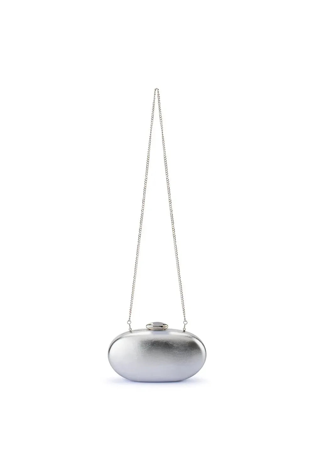 OLGA BERG | YUZU Oval Clutch - Silver