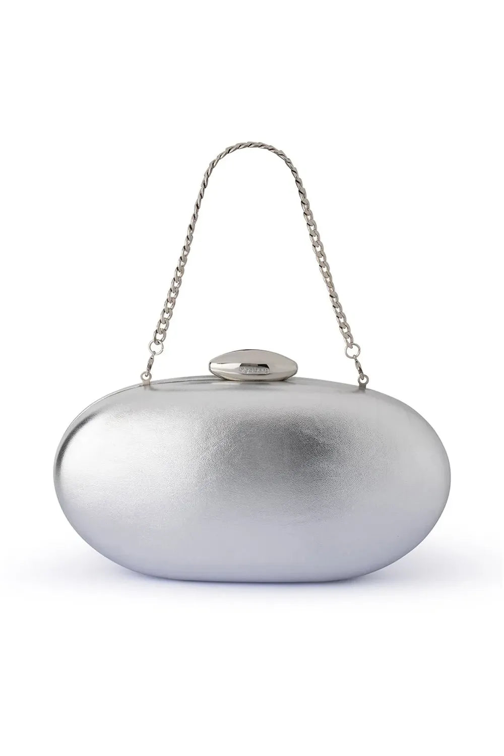 OLGA BERG | YUZU Oval Clutch - Silver