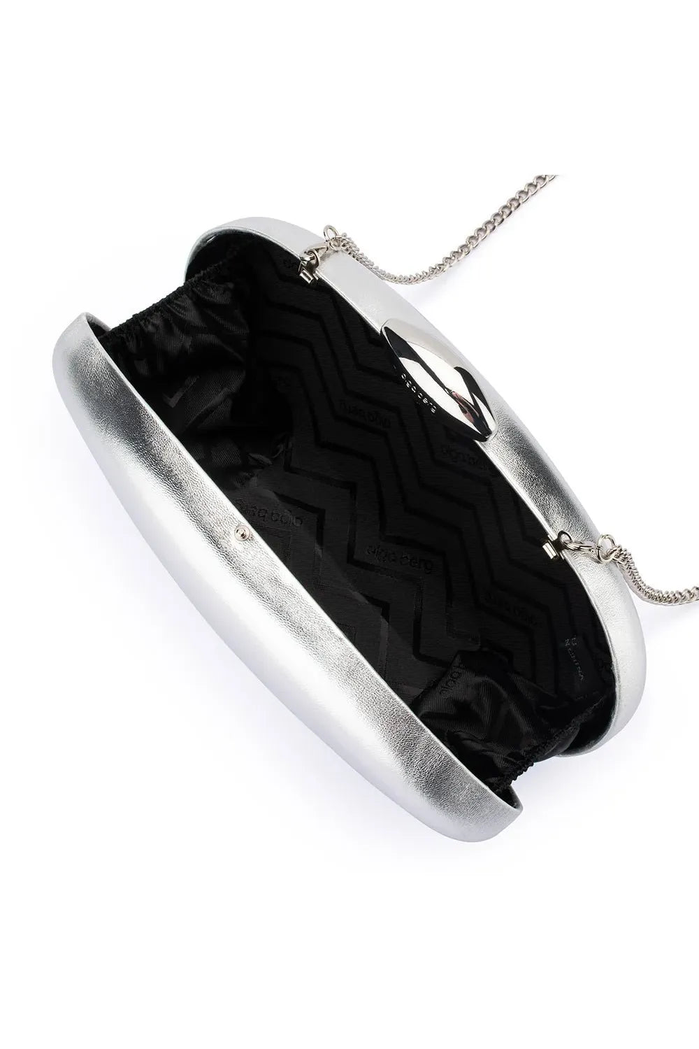 OLGA BERG | YUZU Oval Clutch - Silver