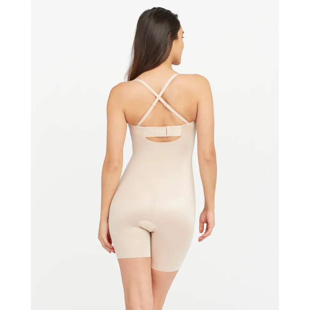 SPANX | Suit Your Fancy Strapless Cupped Mid-Thigh Bodysuit